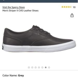 BRAND NEW men sperry striper 2 cvo leather shoes size US 12 (gray - no box)